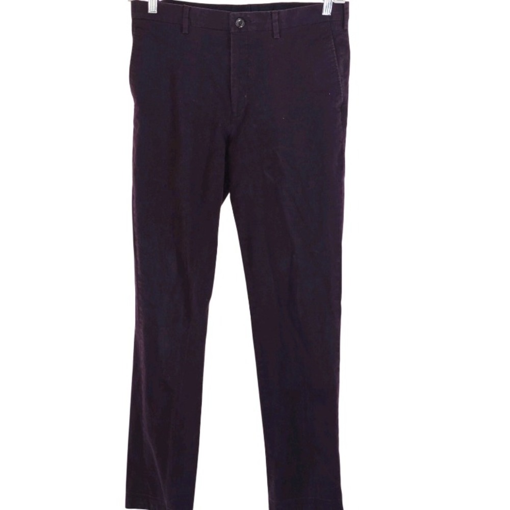 Hart Schaffner Marx Pants Men's 34x32 Maroon‎ Chino Stretch Business Casual Chic